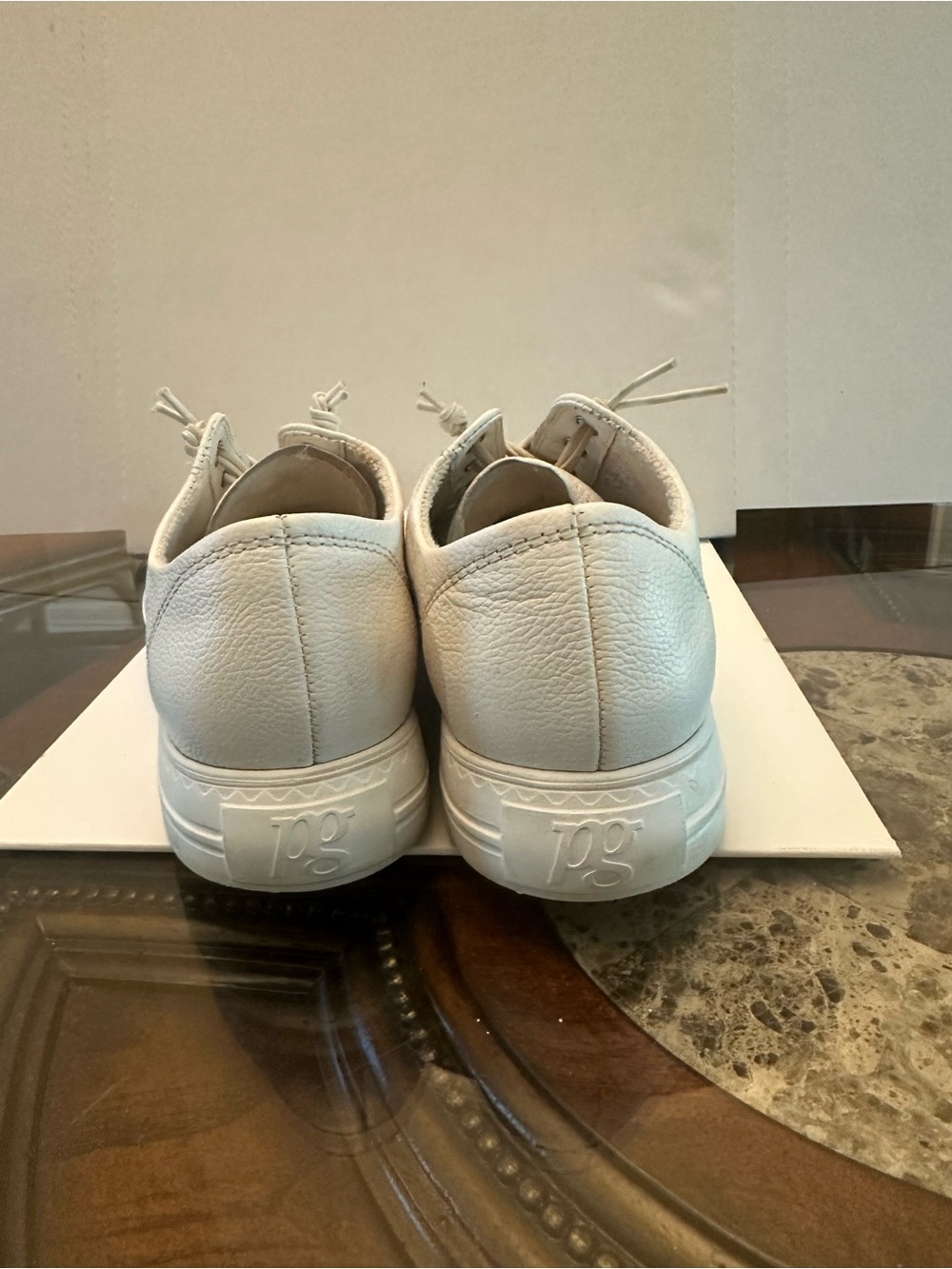 Pre-owned Paul Green Platform Sneaker Women White Leather Low-Top Sneakers Size - Picture 5 of 17